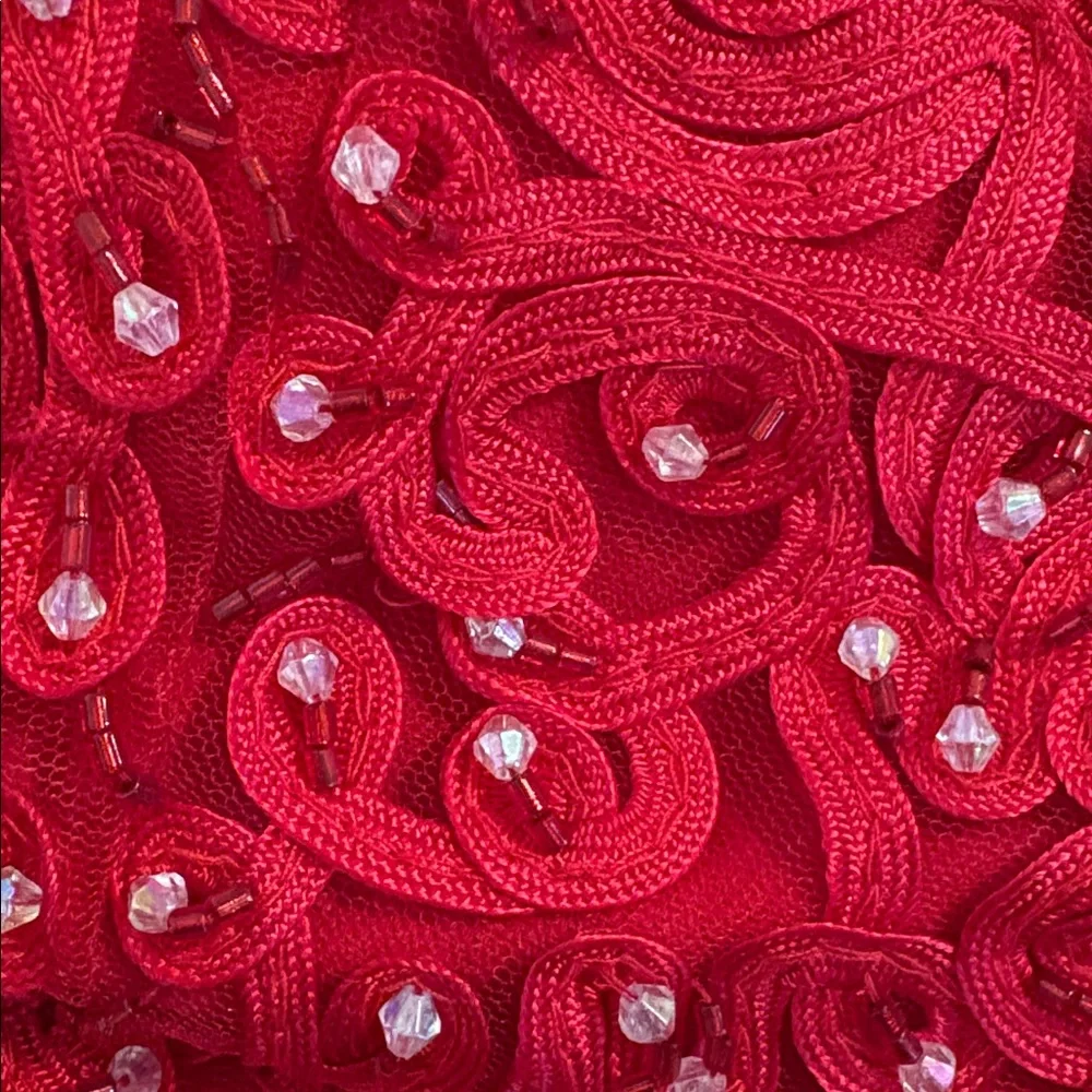 Elegant Red Strapless Gown - Picture 10 of 10